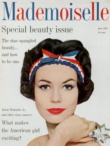 A vintage cover of Mademoiselle magazine.